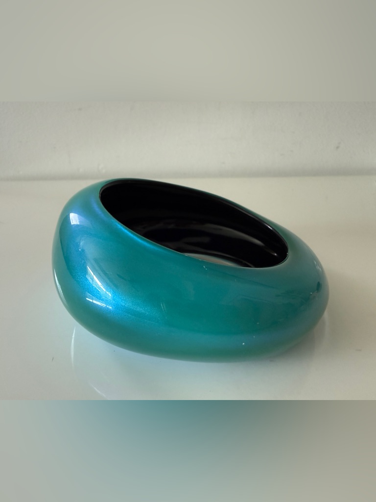 Alexis Bittar Puffy Tapered Bangle Bracelet Size ML Opal 175$